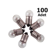 100 Adet, Mini Ampül, Deney Setleri Için, 2,5 V Sarı Ampul, Lamba