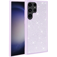 Subutu Galaxy S23 Ultra Uyumlu Parlak Taşlı Tasarım Sbt Ston Kılıf-lila Lila