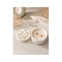 Asteria Dekoratif Takı Organizeri Ve %100 Soya Wax Mum Seti Taş Tozu El Yapımı Minimalist Ev Dekoru Beyaz - 902334956 Beyaz - 902334956 Beyaz
