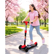 Çocuk Scooterı 3 Tekerlekli Denge Destekli Ayarlanabilir Gidon Diğer