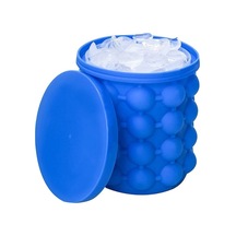 Jialan Buz Küpü Kalıp Buz Tepsileri Büyük Yuvarlak Silikon Buz Sq Mavi