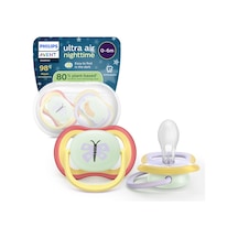 Ultra Air Gece Emziği, Ortadontik, Karanlıkta Parlayan, 0-6 Ay, Kız, Scf376/25 Gece Kelebeği
