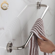 Q19 40cm Paslanmaz Parlak Banyo Wc Küvet Yani Bedensel Engelli Tutunma Bari Tutamak Parlak Krom