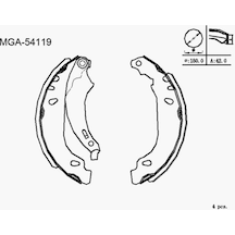 54119 Kampana Balata Clıo Iı Clıo Symbol / Logan 04- Sandero 08- 180 40