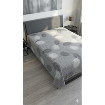 Pamuklu Yatak Örtüsü , Pike , Çok Amaçlı Örtü , Lüx , 1.kalite ,çift Kişilik Beyaz - Gri