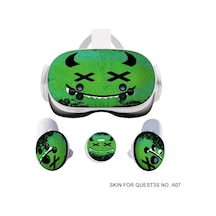 Meta Quest 3s Vr Kulaklık Denetleyici Çıkartmaları Cadılar Bayramı Desenli Vinil Koruyucu Kapak Whıte
