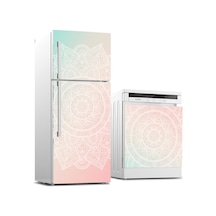 Buzdolabı Ve Bulaşık Makinası Beyaz Eşya Sticker Kaplama Mandala