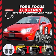 Ford Focus 1 1999-2001 Uzun-kısa Uyumlu Şimşek Etkili Led Xenon Premium Series H4