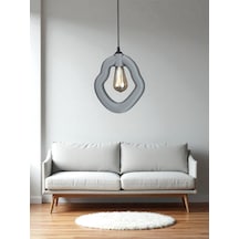 Bohem Beton Görünümlü Modern Minimalist Avize Ayarlı E27 Duy Salon Mutfak Yatak Odası Ofis Kafe Gri