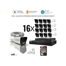 16'lı Ip-5mp-poeli-sesli -gece Renkli- Su Geçirmez- Full Hd-500gb-güvenlik Kamera Seti