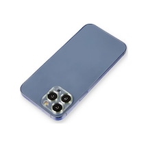 Apple İphone 12 Pro Uyumlu Metal Kamera Lens Koruma Cam - Açık Yeşil