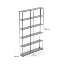Uzmangrupraf Uzman Grup Raf - 6 Raflı 3 Metre 2 Blok 31X93 Çelik Raf-Depo Rafı
