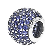 Nur Silver Mavi Taşlı Işıltılı Gümüş Charm Nur-bl01024