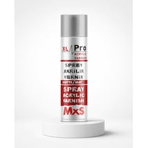 Mxs Xl Pro Sprey Akrilik Mat Vernik 500 Ml Şeffaf Koruyucu Vernik Spreyi Siyah