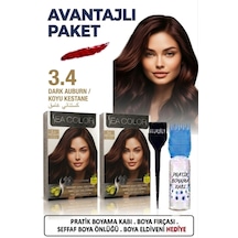 Sea Color Set Saç Boyası 3.4 Koyu Kestane 2 Li 2 Kutu+pratik Boya Kabı