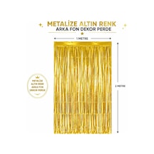 Metalize Parti Perdesi 100x200 Cm Kapı Ve Arka Fon Perdesi