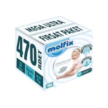 Molfix Premium Bebek Bezi Beden:3 4 - 9 KG Megaultrafrst Midi 470 Adet 5'li