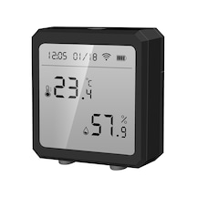 Mufunye Akıllı Wifi Ve Bluetooth Özellikli Dijital Termometre Nem Ölçer - Lcd Ekranlı, Alarm Fonksiyonlu, Alexa Uyumlu