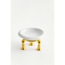 New England Sabunluk, Tezgah Üstü - Seramik/altın Altın