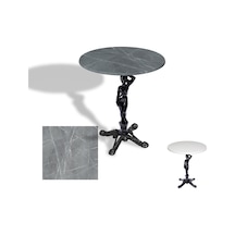 Çipa 1003 Döküm Ayak Yuvarlak Masa Çap 70cm - Werzalit, Wermodin Ve Allzalit Tabla - Light Temperado Çok Renkli