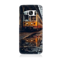 Samsung Galaxy S7 Edge Uyumlu Eski Sarı Tren Desenli Silikon Kılıf