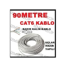 90 Metre Kalin Sağlam Internet Kablosu Cat6 Modem Ağ Kablosu