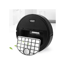 Akıllı Otomatik Yıkama Süpürme Robotu Evcil Hayvan Tüyü Temizleyici Sert Zemin Halı Siyah, Sert Zemin Halı İçin Siyah Siyah