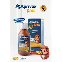 Aprivex Kids Multivitamin Doğal Portakal Aromalı Şurup 150 ML
