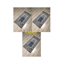 3 Adet Halı Sarayı Sihir Namazlık Seccade Nm012 Mavi 60X115Cm