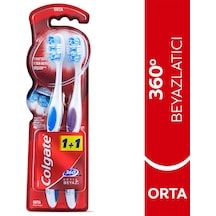 Colgate Diş Fırçası 360 Optik Beyaz Beyazlatıcı Orta 1+1