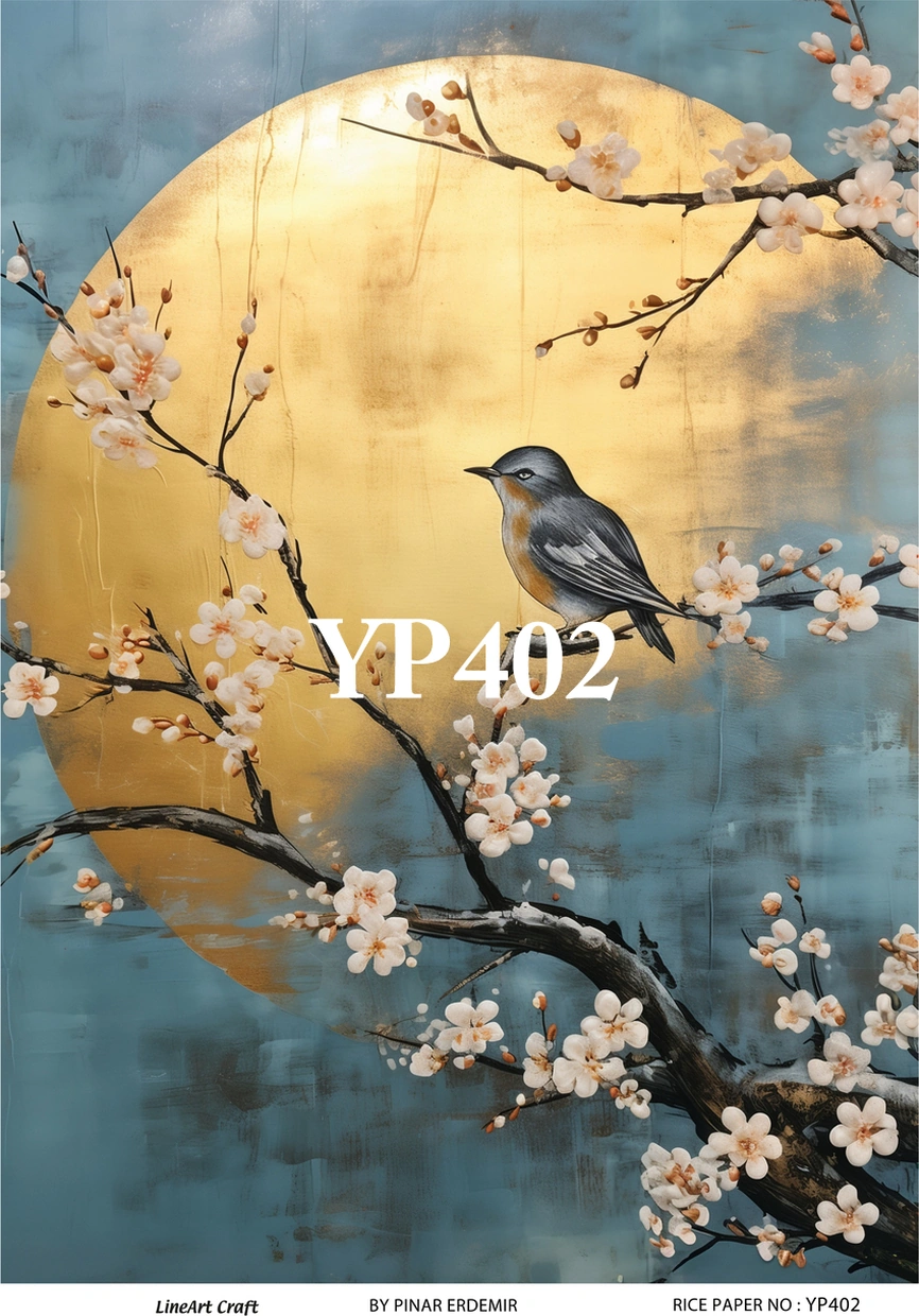 Lineart Kendinden Yapışkanlı Pirinç Dekopaj Kağıdı La-yp402