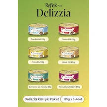 Reflex Plus Delizzia / Sos İçinde Parça Etli Karışık Yetişkin Kedi Maması 85g X 6 Adet
