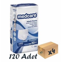 Medcare Classic Emici Külot Yetişkin Hasta Bezi L 4 x 30'lu