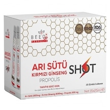 Bee'O Up Arı Sütü Kırmızı Ginseng Propolis Shot 15 x 25 ML