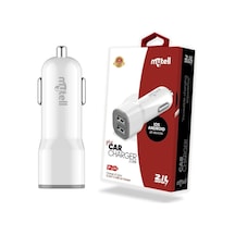Universal Universal Araç Şarjı My-a5 Usb Başlık 2 Usb'li 2100 Mah, Beyaz