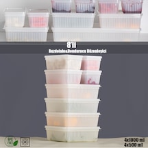 Porsima 2011 8'li Buzluk Buzdolabı Düzenleyici Saklama Kabı Beyaz