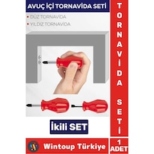 Premium Kompakt Ev Atölye Tamirat Vidalama Mini Çanta Boy Avuç İçi İkili Tornavida Seti