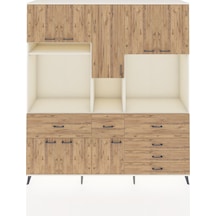 Hyperion Dolap 10 Raflı 6 Çekmeceli 8 Kapaklı 220x44x243 Aytaşı-çam/çam Atlas Çam/atlas Çam