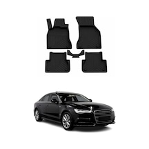 Audi A6 C7 2011-2018 Uyumlu 4d Havuzlu Paspas Kauçuk Siyah 5 Parça