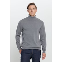 AC&Co / Altınyıldız Classics Altınyıldız Classics Tam Balıkçı Yaka Standart Gri Melanj Erkek Kazak 4a4924100058 001