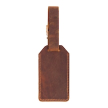 Bloominbag Bloomtag Atlas Moccasin Tan Airtag Uyumlu Hakiki Deri Valiz Kimlik Etiketi Taba