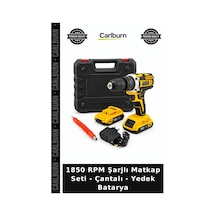 Özel Üretim Atölye Tamirat 1850 Rpm Şarjlı Matkap Seti - Çantalı - Yedek Batarya