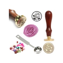 Mektup Damga Mühürü Elegant Rose + 30 Mühür Mumu + Eritme Kaşığı