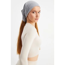 Kadın 4 Fonksiyonlu Koruyucu, Pamuklu, Esnek, Terletmez, Bandana, Boyunluk, Buff, Maske - Tek Ebat / Açık Gri Açık Gri