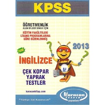 Karacan Akademi Kpss İngilizce Çek Kopar Yaprak Testler