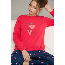 Siyah İnci Örme Pamuklu Pijama Takım25240268 NAR ÇİÇEĞİ