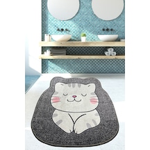 Neko Çap Djt 140x140 cm Banyo Halısı Paspas Yıkanabilir Kaymaz Çok Renkli