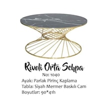 Brc Rivoli Orta Sehpa Model 1040 Siyah Mermer Cam Metal Transmisy (411768460)