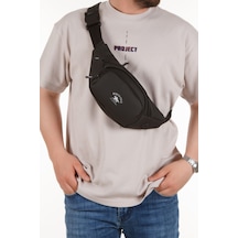 Newish Polo Unisex Siyah Suya Dayanıklı Suni Deri Usb Ve Kulaklık Girişli Bel Ve Çapraz Omuz Çanta Freebag Siyah