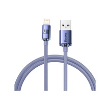 Baseus Usb Kablosu İphone Uyumlu 14 13 12 Pro Max X Xr Xs 8 7 6s 6 İpad Hızlı Veri Purple 2m